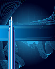 Blue abstract background with place for text