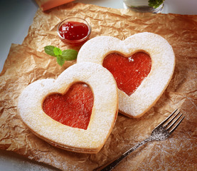 Heart shaped cookies