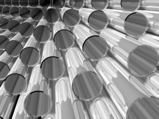 high technology background - chrome tubes