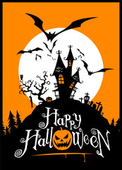 Obraz premium Halloween vector illustration.