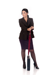 Fototapeta premium Businesswoman briefcase