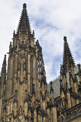 Fototapeta na wymiar St. Vitus' Gothic Cathedral, Prague Castle, Czech Republic