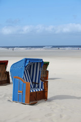 Srandkorb am Strand von Juist - beach chair