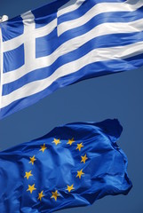 Griechenland Europa Fahne Banner Flagge blau weiß gelb