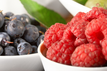 berry, blueberry and raspberry