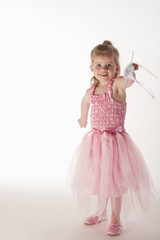 young girl dressed in fairy princess costume