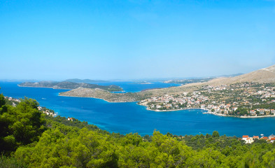 Panorama of coastline in croatia
