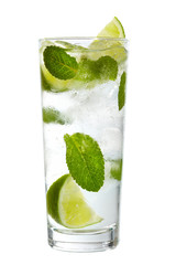 Mint, lime ice vodka