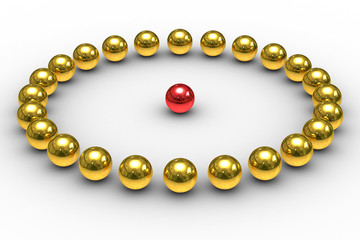 Conceptual image of teamwork. Isolated 3D image.