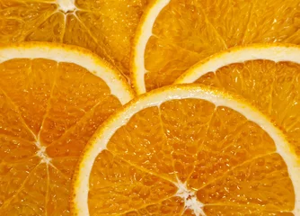 Crédence de cuisine en plexiglas Tranches de fruits Gros plan de tranches d& 39 orange