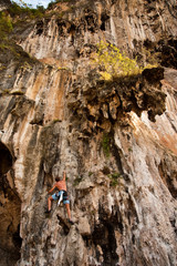 Mountain climber, Rai lay beach, south of Thailand