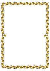 Thin gold graceful vintage framework (vector)