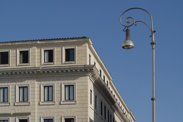 Fototapeta na wymiar Roma, piazza Augusto Imperatore, part. con via Ripetta