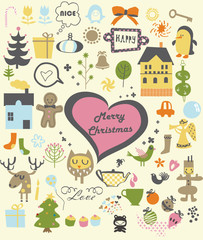 vector - Christmas stickers