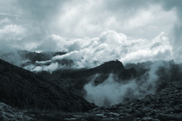 Dramatische Szenerie in den Dolomiten
