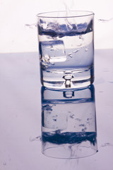 Mineral water with ice