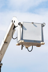 Part of anti-icing equipment for airplanes against sky