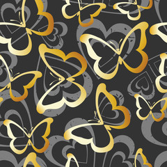 golden butterflies