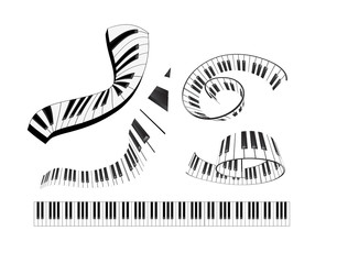 set of abstract piano keyboard