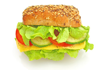 Ein leckeres frisches Käsebrötchen