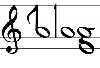 Music Note Symbol Blog Word Design