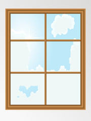 View from window - vector illustration