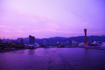 Obraz premium 神戸港の夕暮れ