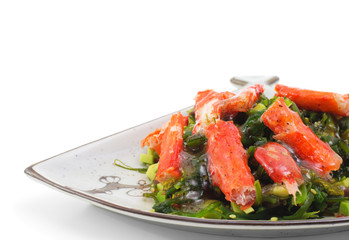 Fototapeta na wymiar Japanese Cuisine - Crab sticks Salad