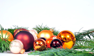 Weihnachten goldene Kugeln