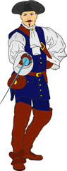 vector - musketeer isolated on background