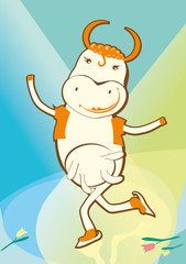 dancing cow