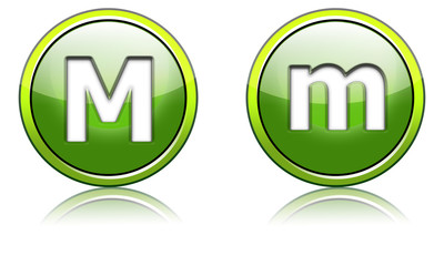 glossy 3d icon letter