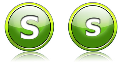 glossy 3d icon letter