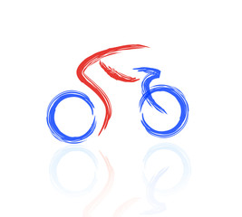 bike tournament vector logotype