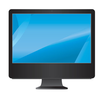 vector thin desktop screen