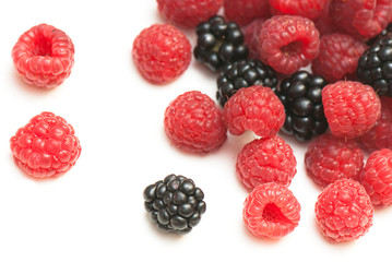 blackberry and raspberry