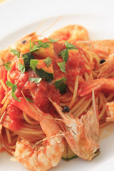 エビのパスタ