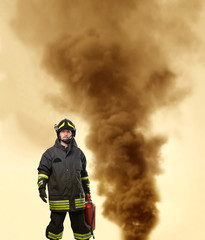 Obraz premium firefighter