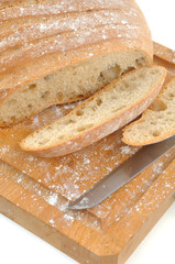rustic bread close up
