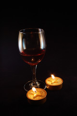 Wine and candles