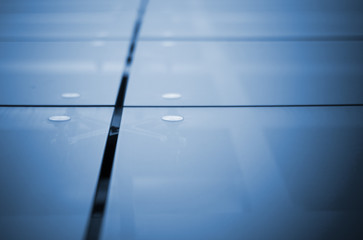 modern building glass facade - close up