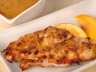 Chicken with peach