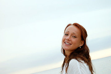 lovely woman smiling