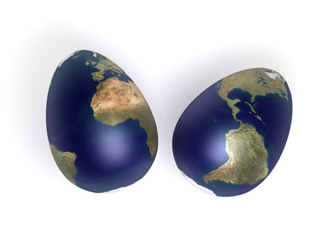 Fototapeta egg shaped earth