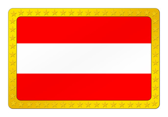 3D-Button - Flagge von Österreich