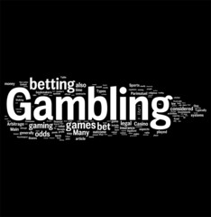 Fototapeta premium Gambling word cloud