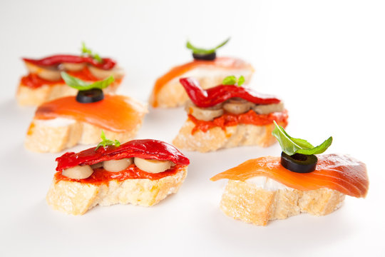 delicious tapas spanish food cousine culture isolated