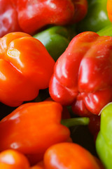 orange red green peppers