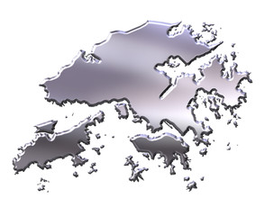 Hong Kong 3D Silver Map