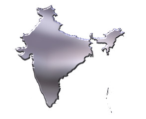 India 3D Silver Map